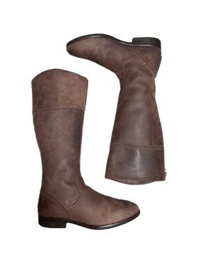 Classic Rustic Bussola Italian Leather Brown Riding Boots